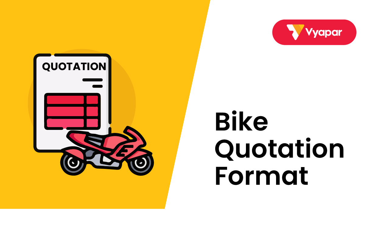 Bike Quotation Format in Word, Excel, PDF Free