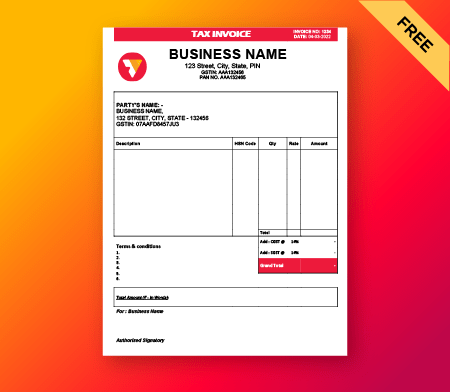 GST Invoice - Google Docs Invoice Templates