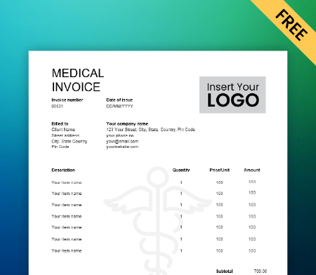 Medical Invoice with Discount