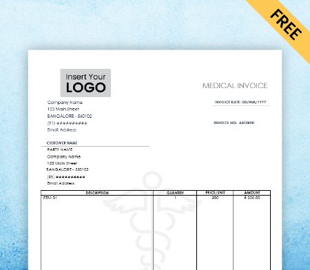 Simple Medical Invoice