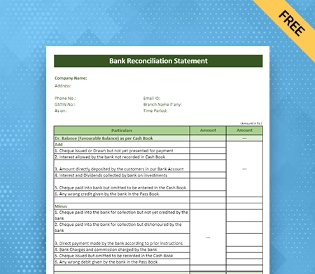 Bank Reconciliation Statement Format doc-1