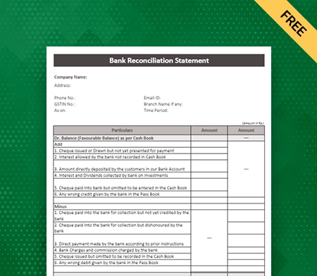 Bank Reconciliation Statement Format excel-3