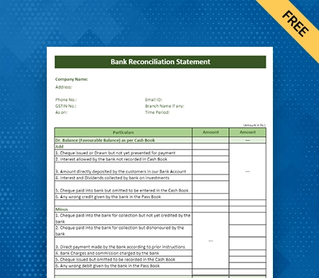 Bank Reconciliation Statement Format word-1