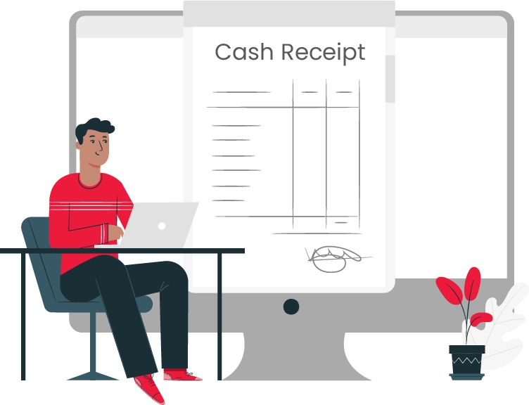Create cash receipt format using Vyapar