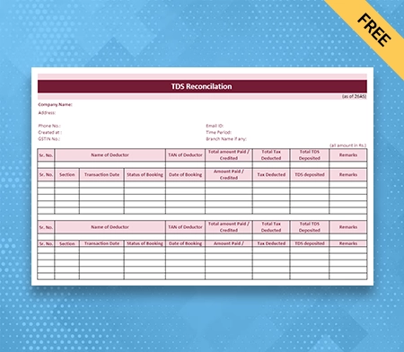 TDS Reconciliation Format