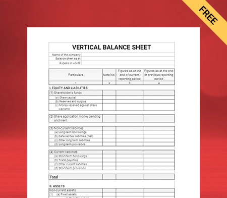 Vertical Balance Sheet Format - 4