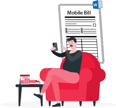 Mobile Bill Invoice Format in Word