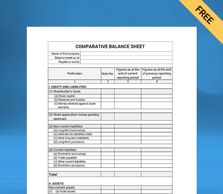 Comparative Balance Sheet Format