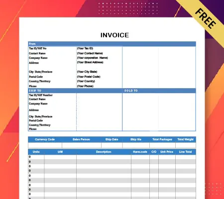 Export Invoice Format