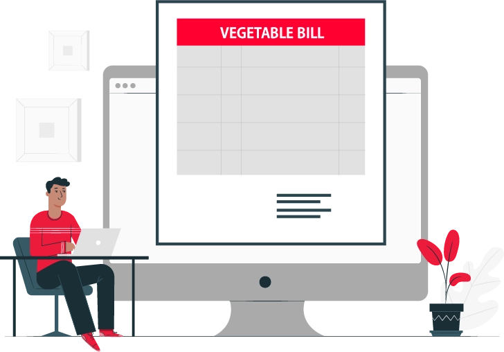 Generate Vegetable Bill Format