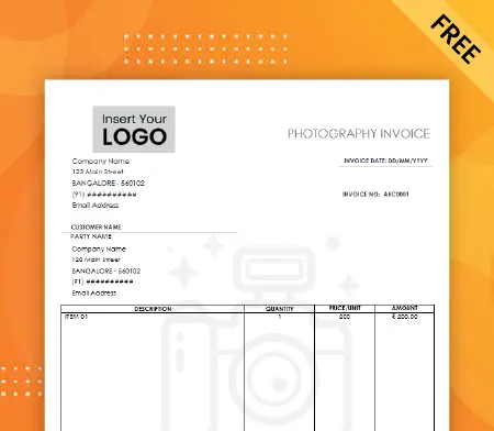 Photography Invoice with TnC