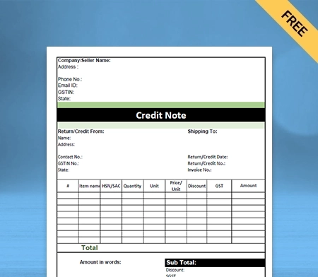 GST Credit Note Format in Google Docs_02