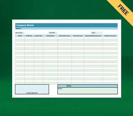 Sales Bill Book Format- type 1