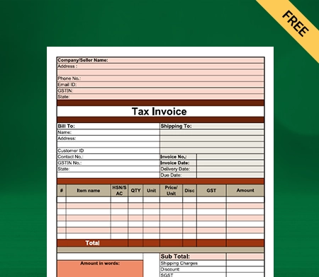 Catering Bill Format in Excel_02