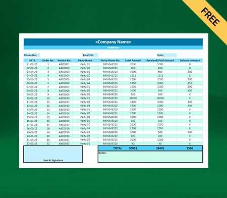 Excel Daily Sales Report Format