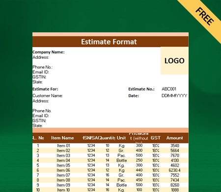 Estimate Format In Excel_05
