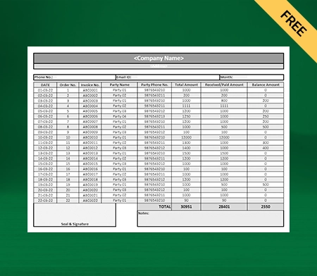 Free Excel Monthly Sales Report Format