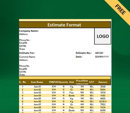 Estimate Format In Excel_06