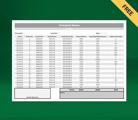 Free Excel Daily Sales Report Template