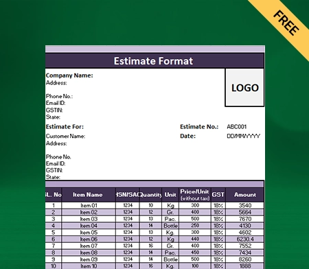 Estimate Format In Excel_07