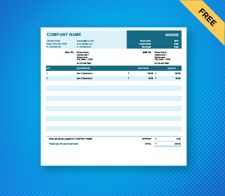 Invoice Format Word
