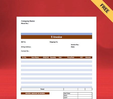 E-Invoice Format Type III