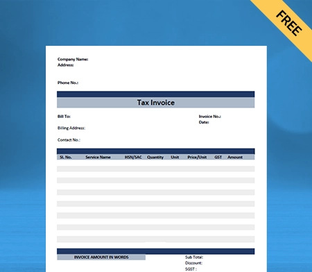 Consultancy Invoice Format Type II