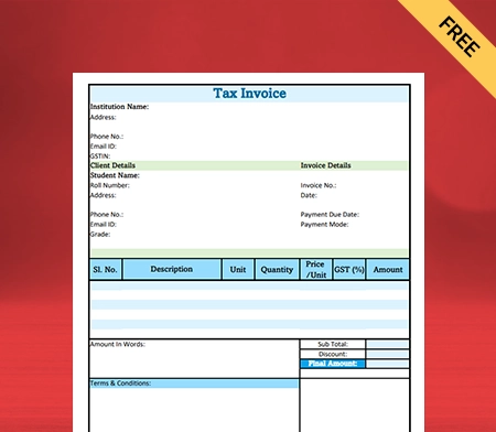 Education Bill Template - 2