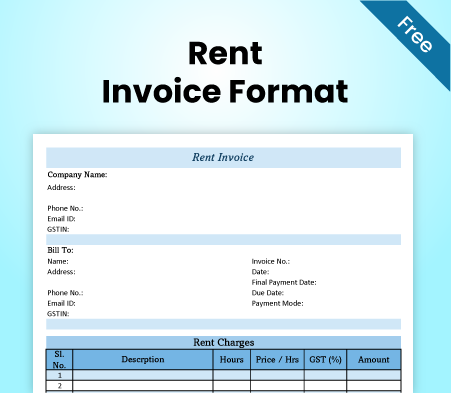 Rent Invoice Format - 3