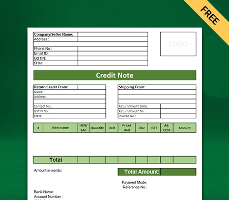 Download a Free Excel Credit Note Formats_03