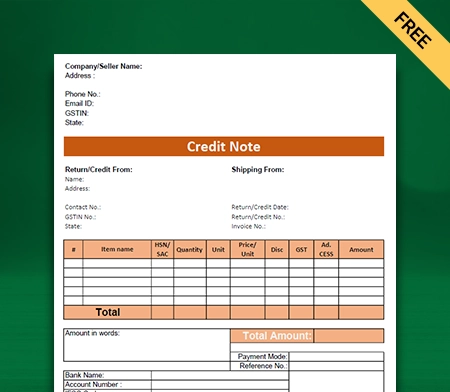 Download a Free Excel Credit Note Formats_04