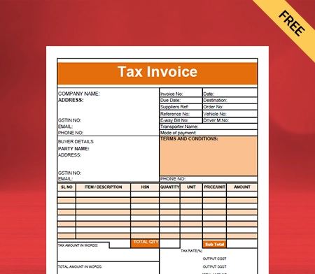 Tally Bill Format - 2