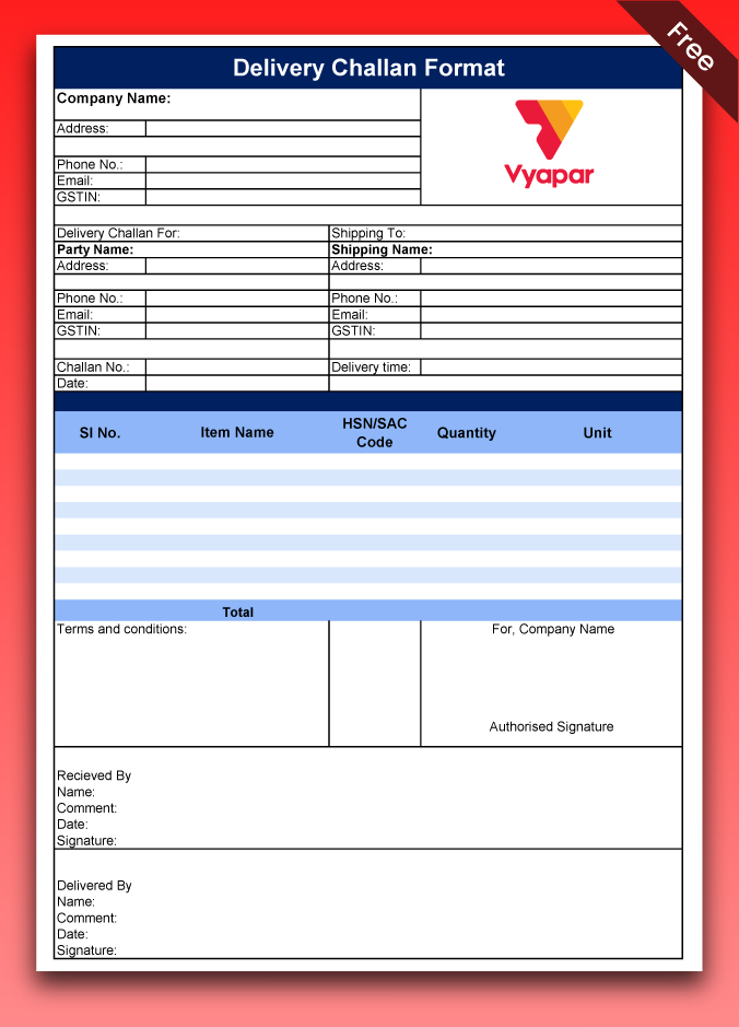 DC template in PDF