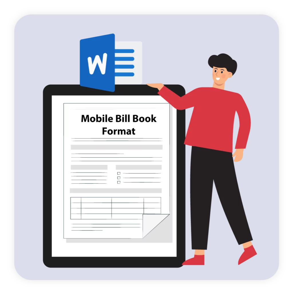 Mobile shop bill book format in word