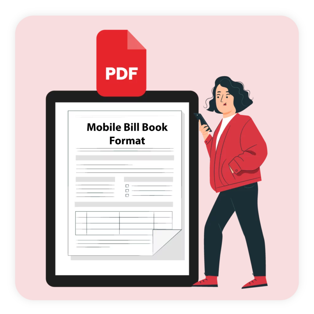 Mobile shop bill book format in PDF