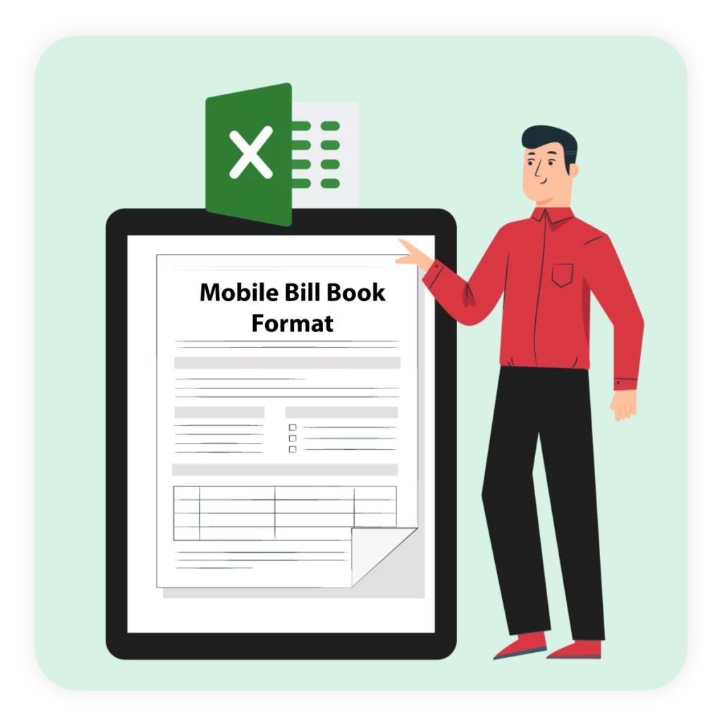 Mobile shop bill book format in Excel