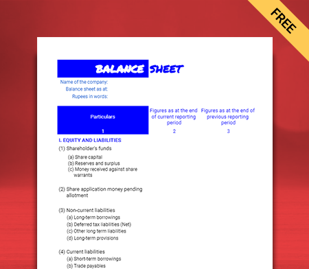 Balance Sheet Format 03