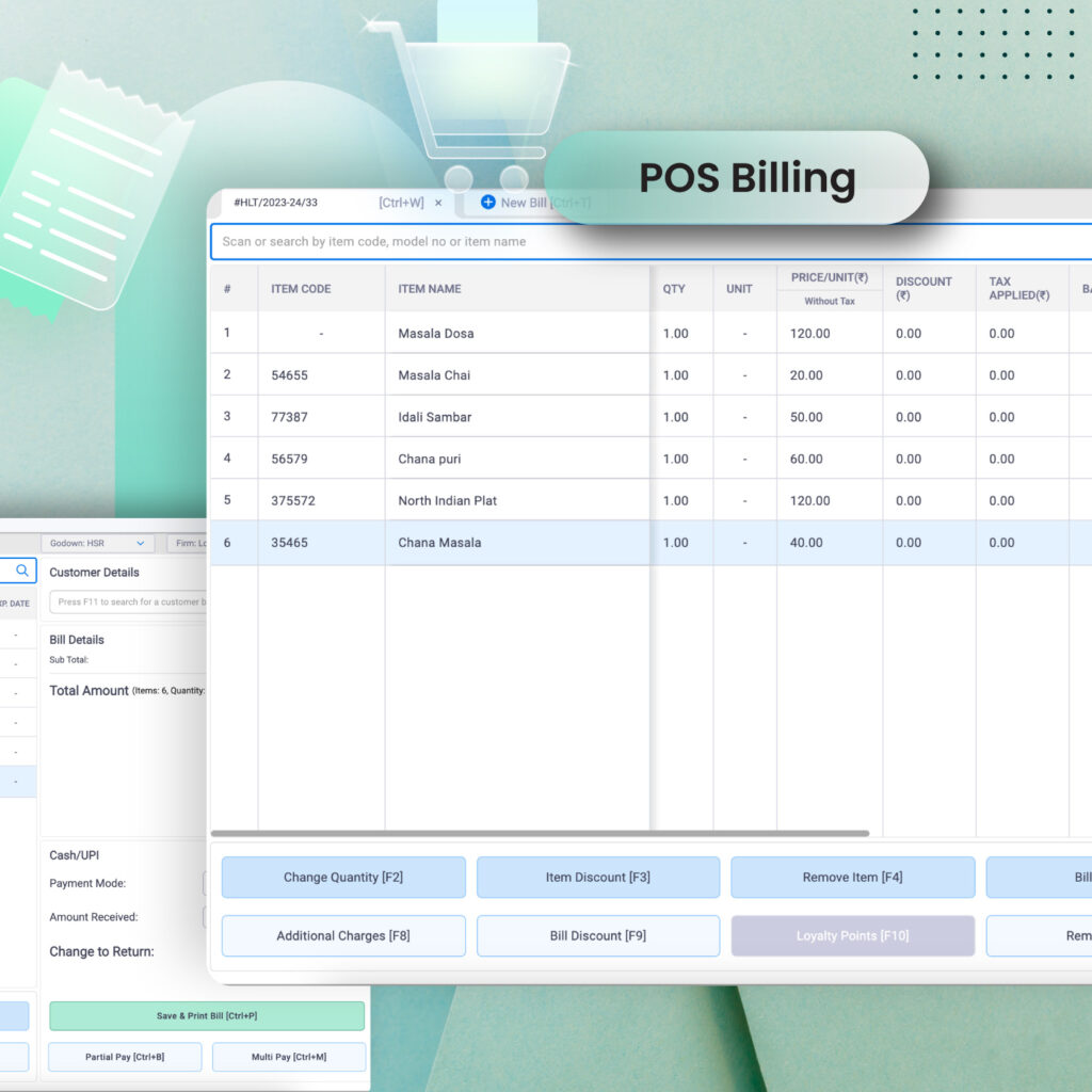 POS Billing - Restaurant Inventory Management Software