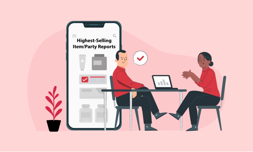 Highest Selling Item/Party Reports- Pharmacy Billing Software