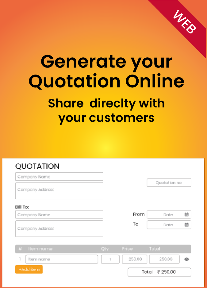 Generate Quotation Online