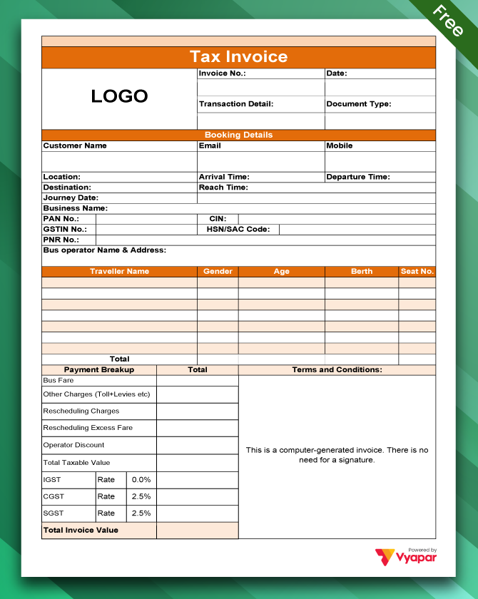 Download excel bus ticket format