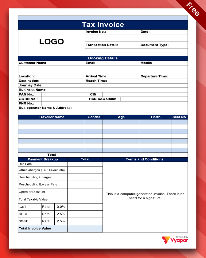 Free PDF templates of bus tickets