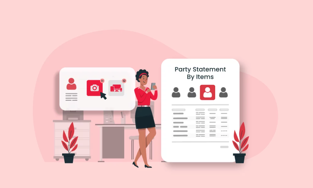 Party Report By Items - Service Industry Accounting Software