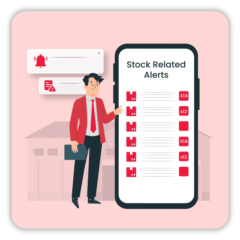 Get stock related alerts on Vyapar