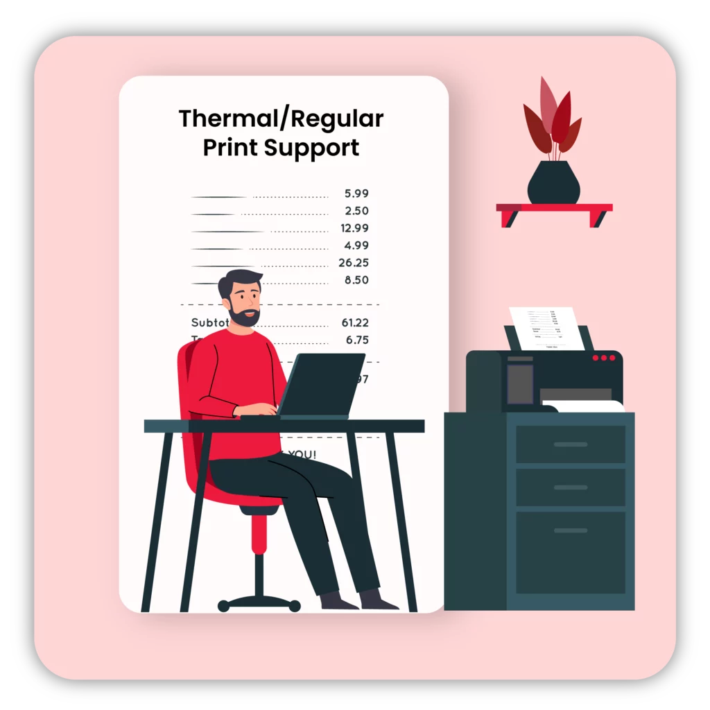 Thermal/Regular printer Support - Restaurant Billing Software Thermal/Regular Printer Support