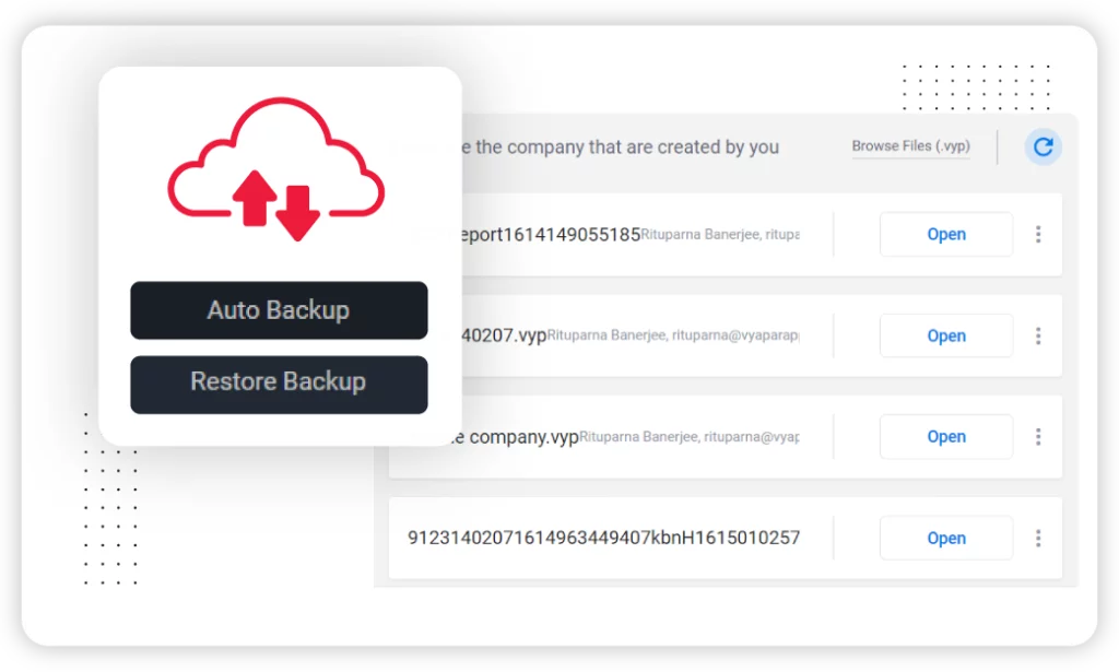 Data Security & Backup : Vyapar