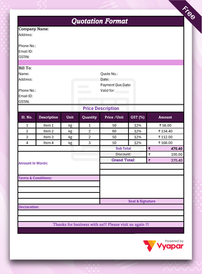 Quotation Format in Excel - 20