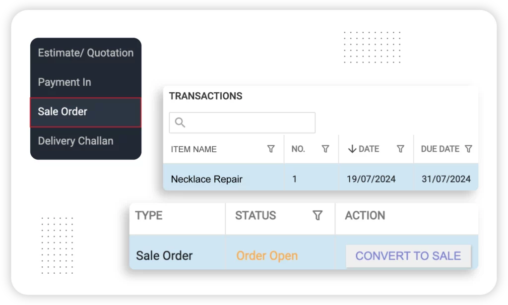 Repair Tracking : Vyapar