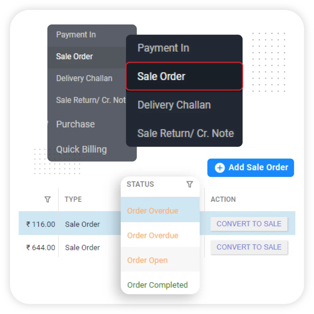 Order Management - Garment & Cloth Shop Billing Software