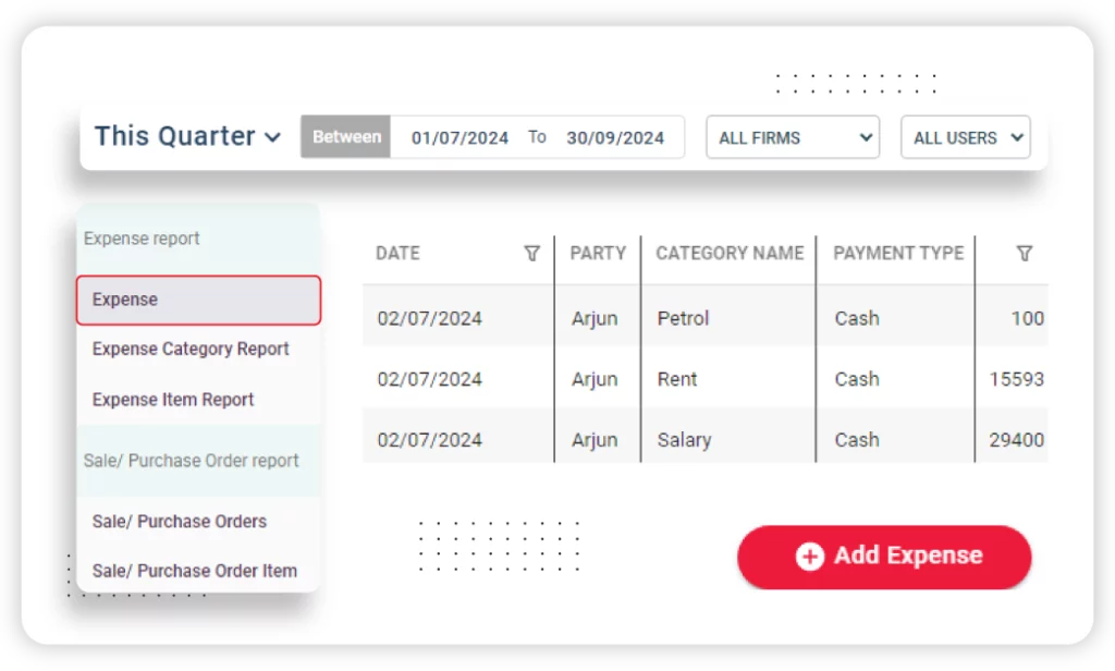 expense tracking